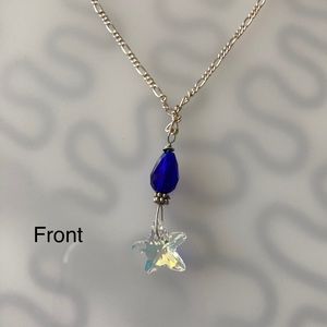 Hand made necklace with a crystal starfish pendants NWOT